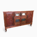 Sideboard with Louis legs, 6 doors with mirror front