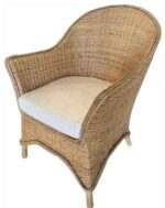 Sofa rattan 1 seat with cushion