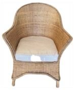 Sofa rattan 1 seat with cushion - Image 2