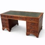 Leather-Top Work Desk