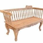 Bench with carving